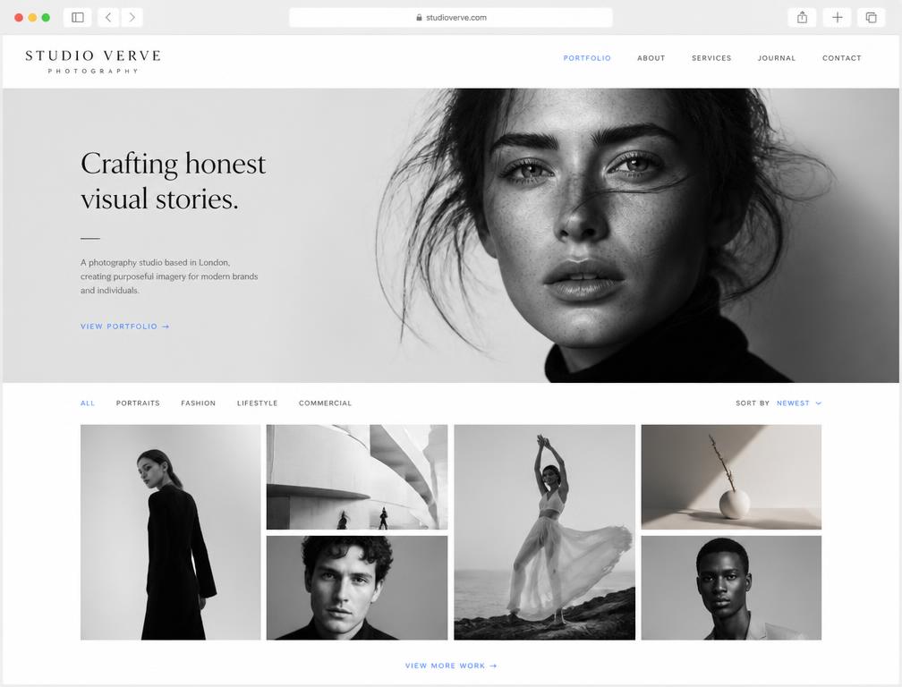 Studio Verve website design
